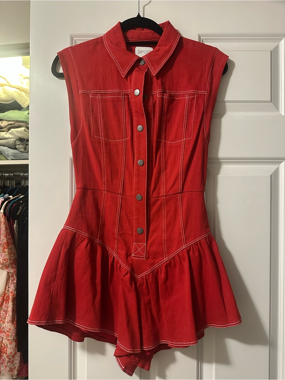 SAYLOR Keira Romper in Red